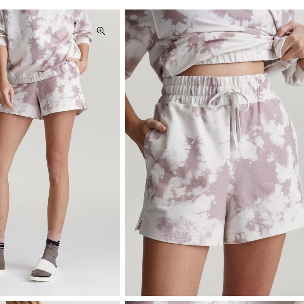 VARLEY Glade Short w/ pockets- White Taupe Tie Dye women's Small